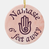 Namaste 6' Feet weg Keramisch Ornament (Voorkant)