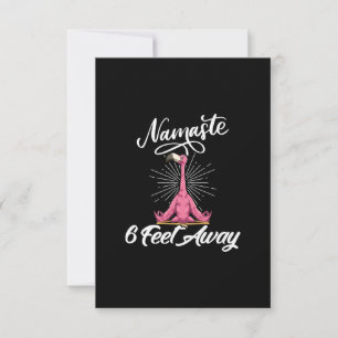 Namaste 6 voet weg Flamingo Yoga Docenten Sociaal Kaart