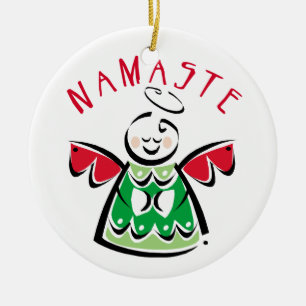 Namaste Angel Keramisch Ornament