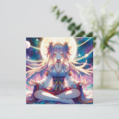 Namaste anime meisje mediteren (Staand voorkant)