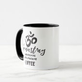 Namaste Away van me Funny Coffee Zen Quote Mok (Voorkant links)