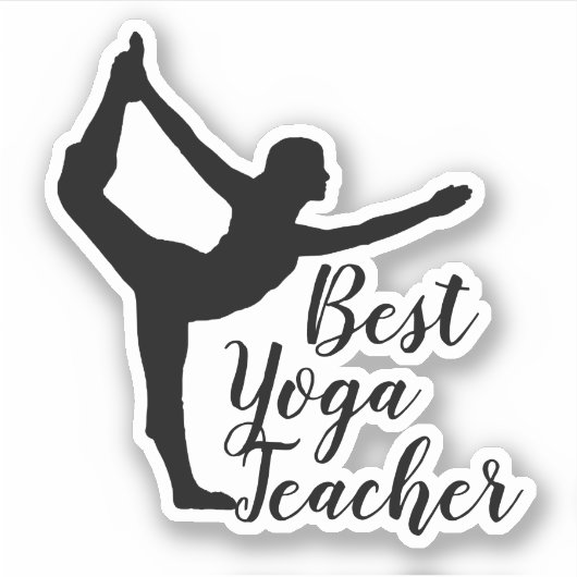 Namaste Best Yoga Teacher Sticker (Voorkant)