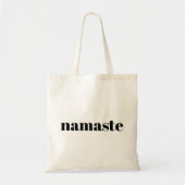 Namaste Black Text Typography Canvas tas (Voorkant)