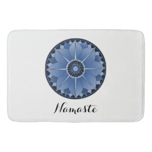 NAMASTE Blauwe Bloem Spirituele Lotus Mandala Badmat
