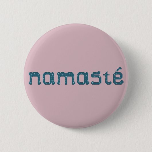 Namaste Blauwgroen Button (Voorkant)