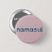 Namaste Blauwgroen Button (Voorkant /achterkant)