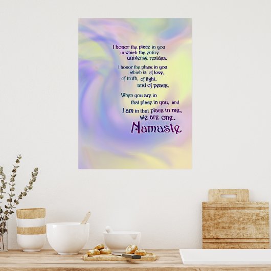 Namaste Blessing Poster (Keuken)