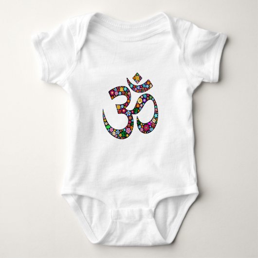 Namaste Bloemensymbool Kunst Romper (Voorkant)