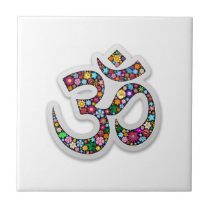 Namaste Bloemensymbool Kunst Tegeltje
