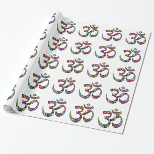 Namaste bloemsymboolkunst cadeaupapier