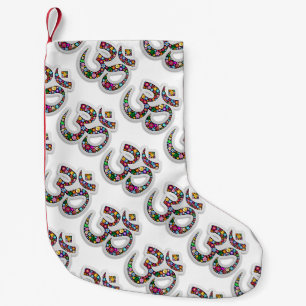 Namaste bloemsymboolkunst kleine kerstsok