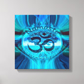 Namaste Blue Glow Canvas Afdruk (Voorkant)