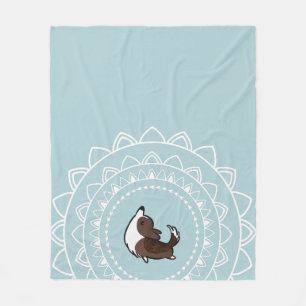 Namaste Brindle Corgi Fleece Throw Blanket Deken