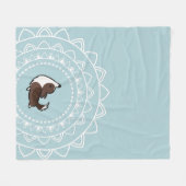 Namaste Brindle Corgi Fleece Throw Blanket Deken (Voorkant (Horizontaal))