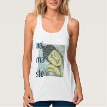 Namaste Buddha Art Tanktop