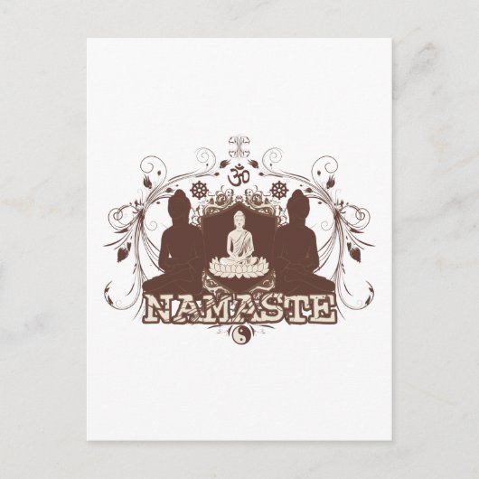 Namaste Buddha Briefkaart (Voorkant)
