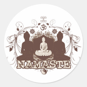 Namaste Buddha Ronde Sticker