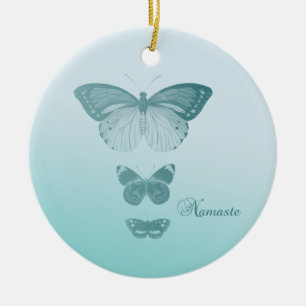 Namaste Butterflies Keramisch Ornament