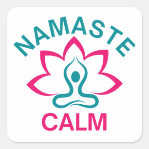 Namaste Calm Vierkante Sticker