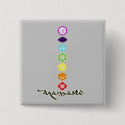 Namaste Chakras Button (Voorkant)