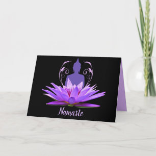 Namaste Citaat bedankt Yoga Lotus Buddha Kaart