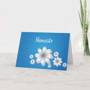 Namaste Citaat Dank Je Kleine Witte Bloemen Kaart