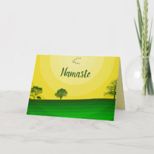 Namaste Citaat Dank Je Zonneschijn Landschap Natuu Kaart