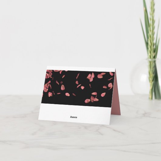 Namaste Citaat Dank u Romantisch Roos Petals Kaart (Achterkant)