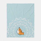 Namaste Corgi Fleece Throw Blanket (Voorkant)