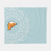 Namaste Corgi Fleece Throw Blanket (Voorkant (Horizontaal))