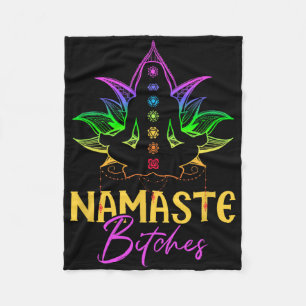 Namaste dames spirituele sarcasme zen yogaliefhebb fleece deken