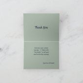 Namaste Dank u elegant blauw Floral design Kaart (Binnen)