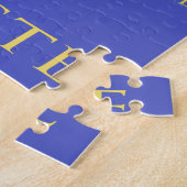 Namaste Definitie met Om Symbol - op Blauw Legpuzzel (Zijkant)