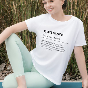 Namaste Definitie Moderne Meditatie Yoga T-shirt