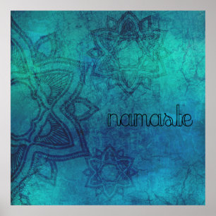 Namaste Distress Mandala Poster