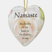 Namaste Divinity Flower Heart Ornament (Links)