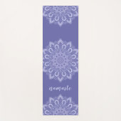 Namaste Elegant Paars Blue Mandala Yogamat (Voorkant)