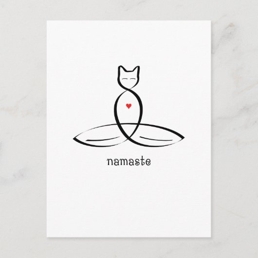 Namaste - Fancy stijltekst. Briefkaart (Voorkant)