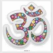 Namaste Floral Yoga Symbol Sticker (Vel)