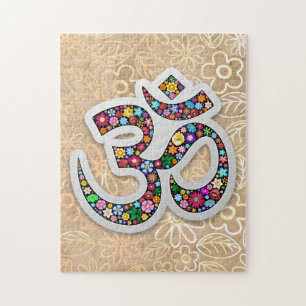 Namaste Floral Yoga-symbool  Legpuzzel