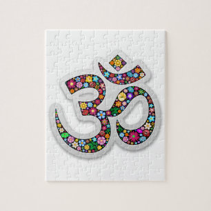 Namaste Floral Yoga-symbool  Legpuzzel