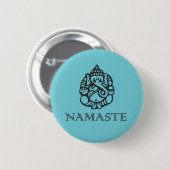 Namaste Ganesh Badge Ronde Button 5,7 Cm (Voorkant /achterkant)