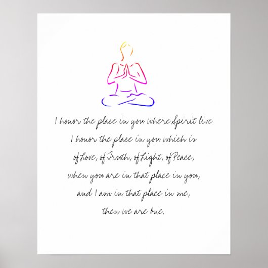 Namaste gedefinieerd poster (Voorkant)