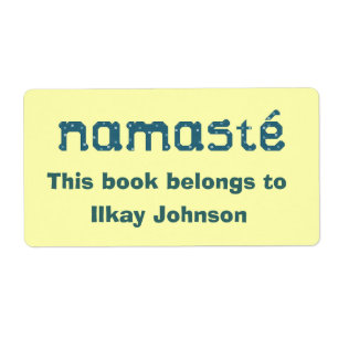 Namaste gepersonaliseerde boekenplaat etiket