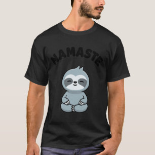 Namaste Grappige Schattige Luiaard Kawaii Yoga Lui T-shirt