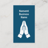 Namasté hands samen logo visitekaartje template (Voorkant)
