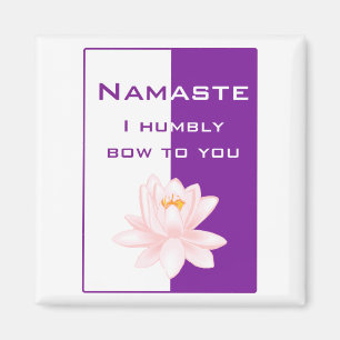 Namaste - Ik buig nederig voor je (paars) Magneet