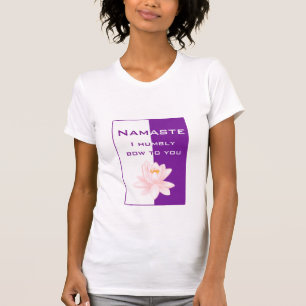 Namaste - Ik buig nederig voor je (paars) T-shirt