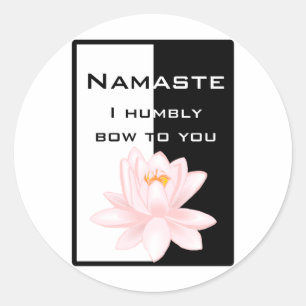Namaste - Ik buig nederig voor je. Ronde Sticker
