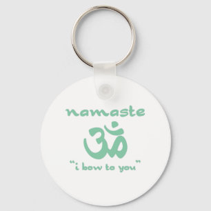 Namaste - Ik buig voor je (in groen) Sleutelhanger
